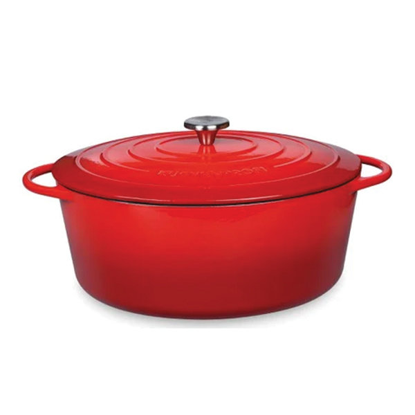 Kuchen Profi Braadpan 35cm ovaal rood Küchenprofi