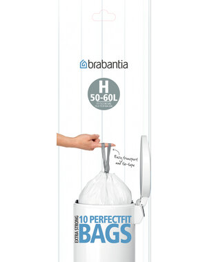 Brabantia Afvalzakken PerfectFit H, 50-60L, 10 stuks