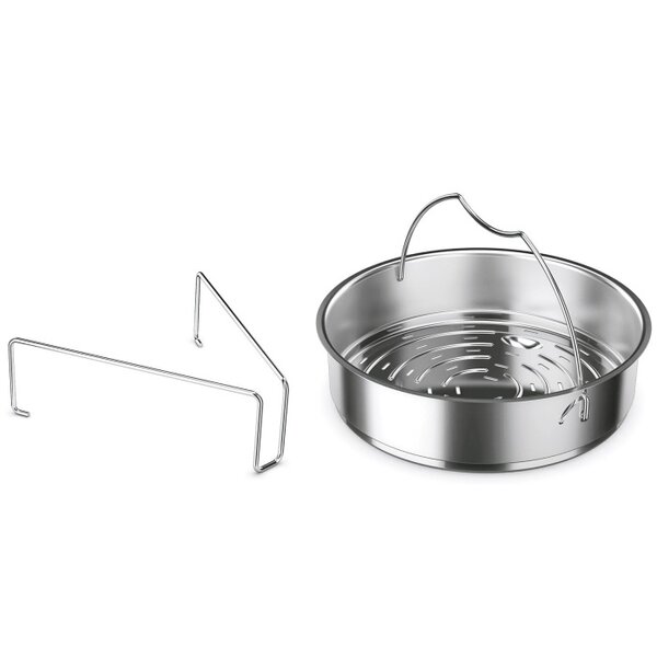 Fissler Inzet bakje 22cm met driepoot voor Snelkookpan
