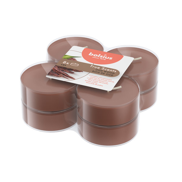 Bolsius Geurtheelicht oud wood maxi set/8