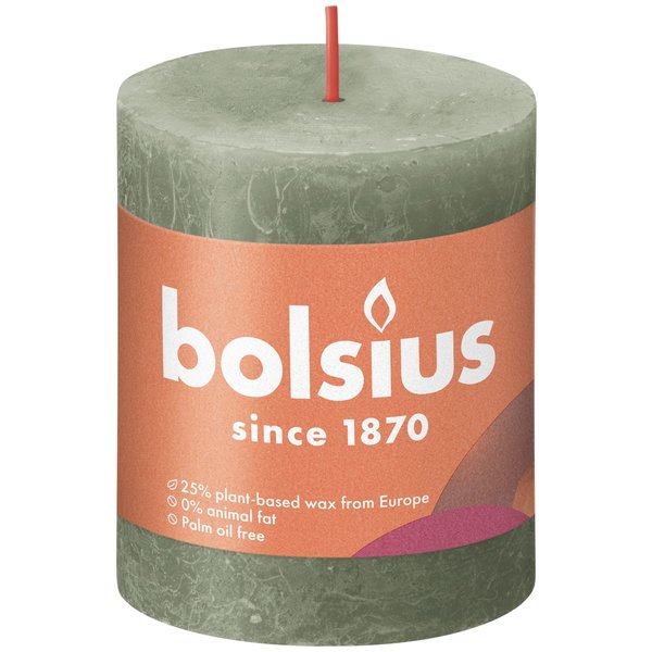 Bolsius Stompkaars Rustiek fresh olive 80/68