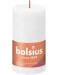 Bolsius Stompkaars Rustiek cloudy white 130/68