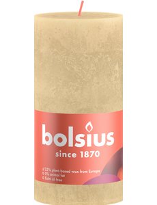 Bolsius Stompkaars Rustiek oat beige 130/68