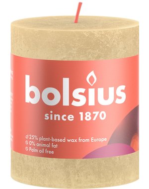Bolsius Stompkaars rustiek oat beige 80/68
