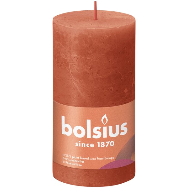 Bolsius Stompkaars Rustiek earthy orange 130/68