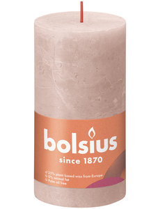Bolsius Stompkaars Rustiek misty pink 130/68