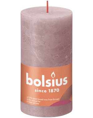 Bolsius Stompkaars Rustiek ash rose 130/68