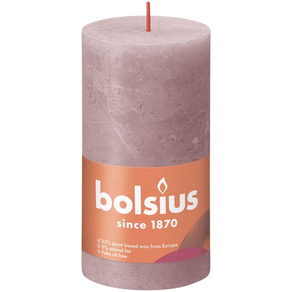 Bolsius Stompkaars Rustiek ash rose 130/68