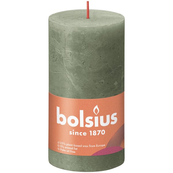 Bolsius Stompkaars Rustiek fresh olive 130/68