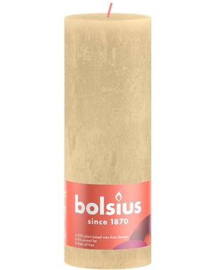 Bolsius Stompkaars Rustiek oat beige 190/68