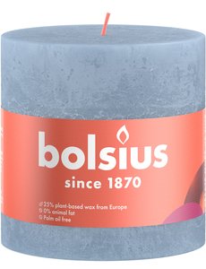 Bolsius Stompkaars rustiek sky blue 10x10cm