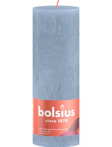 Bolsius Stompkaars rustiek sky blue 19x6,8cm
