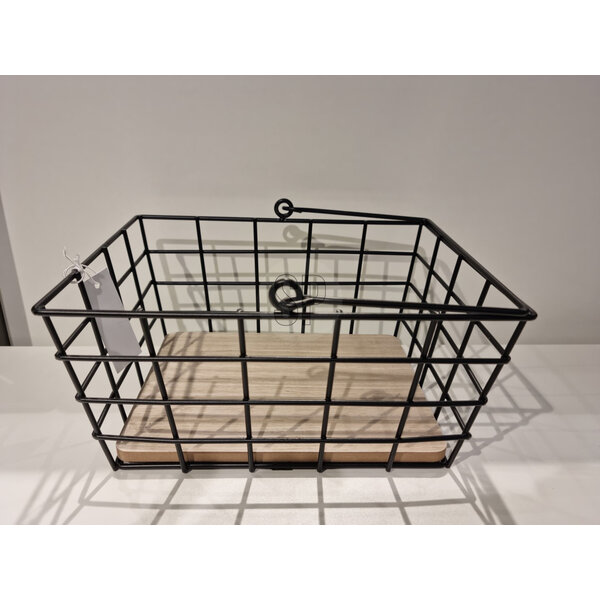 Home & Styling Mand metaal met handvat 25x20x12cm