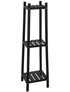 Etagere 3-laags hout zwart