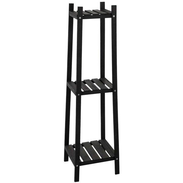 Etagere 3-laags hout zwart