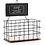 Excellent Houseware Opbergmand wandrek zwart metaal Good Stuff