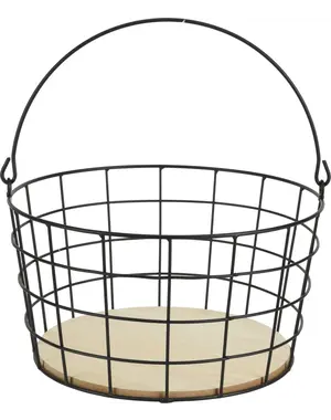 Home & Styling Mand Metaal met Handvat 28 cm