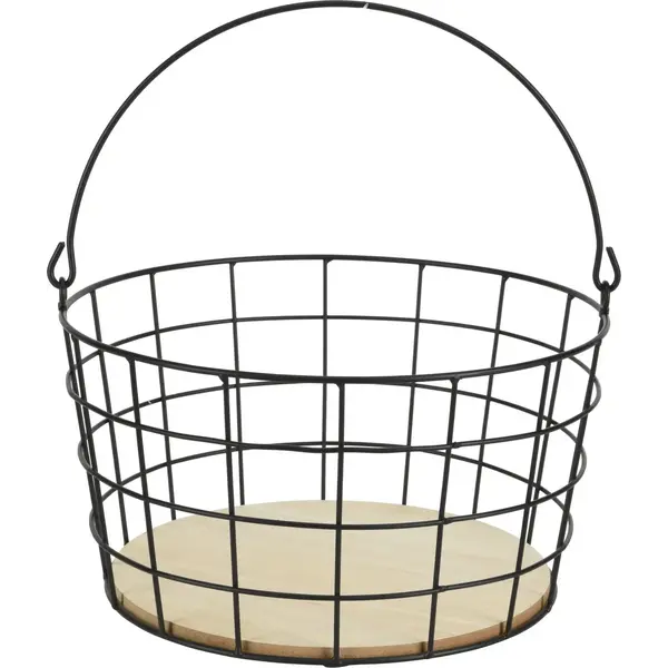 Home & Styling Mand Metaal met Handvat 28 cm