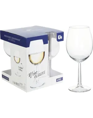 Excellent Houseware Wijnglas 43CL SET van 4STS