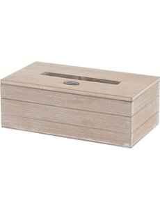  Tissuehouder hout 25 x 13 x 9 cm