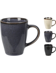 Beker aardewerk 320ml 3 assorti