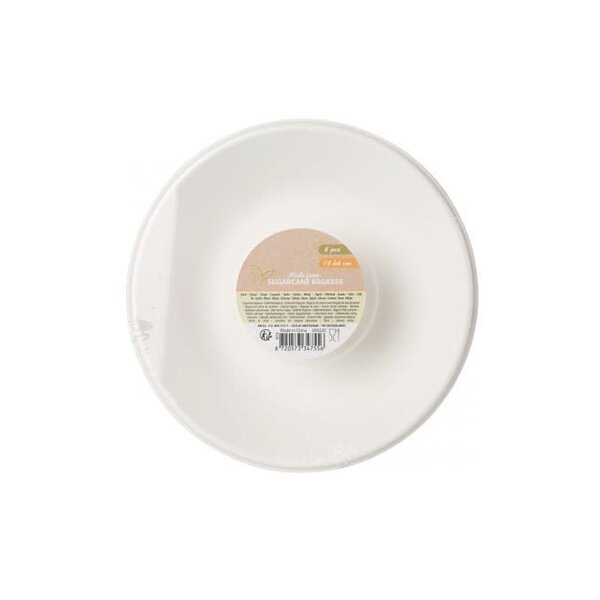 Bord disposable diep 19cm - Schaaltje Bagasse 680ml set 8