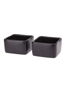 Snackschaal zwart set van 2