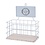 Excellent Houseware Opbergmand wandrek wit metaal Kitchen Market