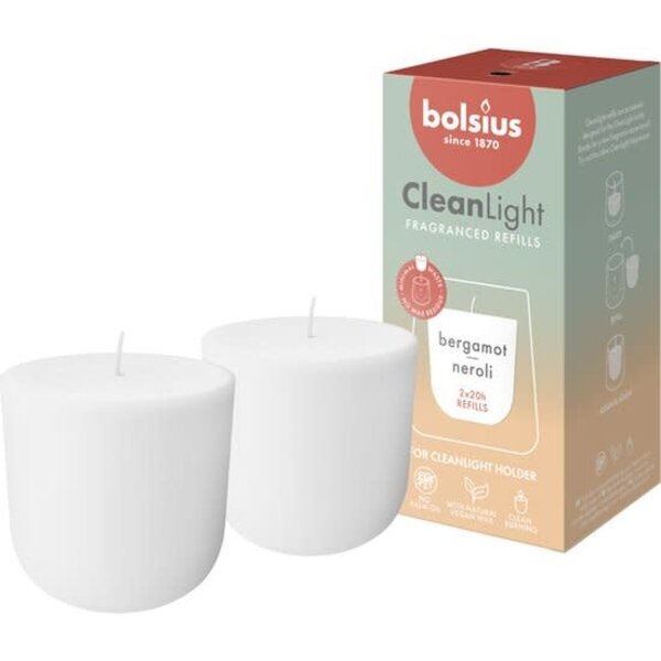 Bolsius Cleanlight refill bergamot & neroli