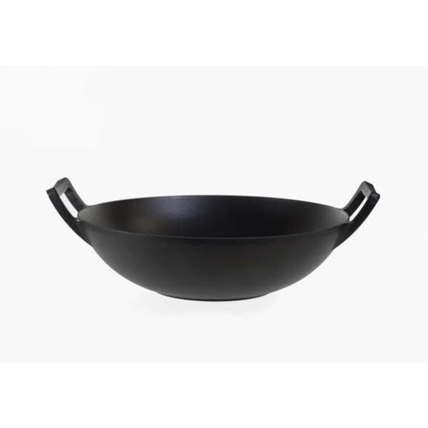 Relance Wok 36cm gietijzer zwart