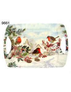 Geharo Dienblad roodborstje groot