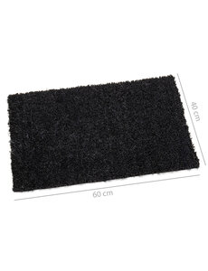  Deurmat-kokosmat zwart 40x60cm