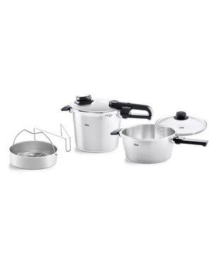 Fissler Snelkookset Fissler Vitavit Premium met glasdeksel 3,5L+6L