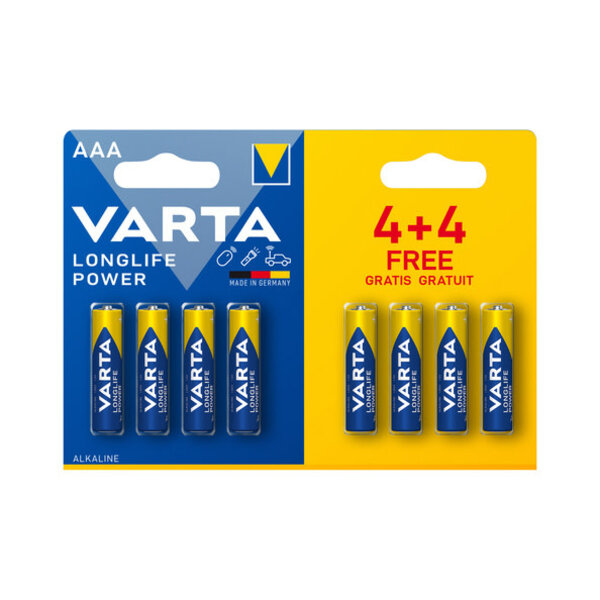 Varta Batterij AAA s/8 Varta Longlife Power