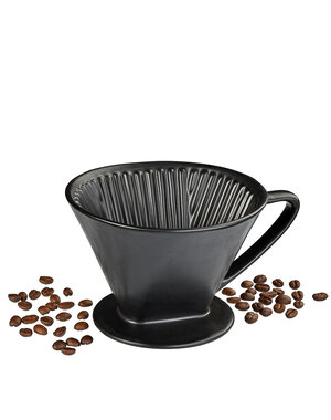 Cilio Koffiefilter No. 4 keramisch mat zwart Cilio