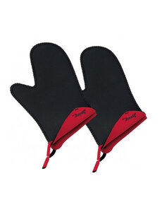 Spring Ovenhandschoenen kort zwart/rood 2 stuks Spring