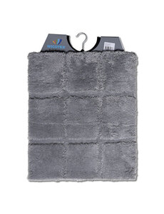 Wicotex Bidetmat ruit grijs 50x60cm