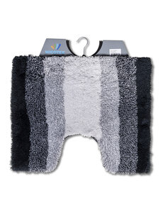 Wicotex Toiletmat regenboog zwart grijs 50x60cm