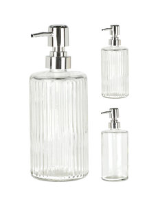 Home & Styling Zeepdispenser glas 400ml 2 assorti