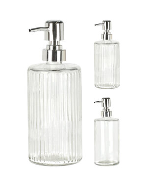 Home & Styling Zeepdispenser glas 400ml 2 assorti