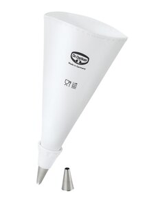 Dr. Oetker Spuitzak met 2 rvs mondjes + adapter Dr.oetker