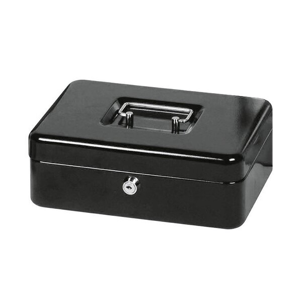 Geldcassette met cilinderslot 25x18x9cm 2 assorti