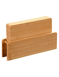 Kesper Ontbijtplank bamboe set à 5 met houder