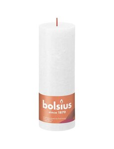 Bolsius Stompkaars Rustiek cloudy white 190/68