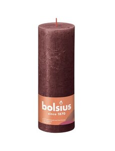 Bolsius Stompkaars rustiek donker rood 19x6,8cm