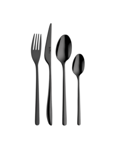 Pintinox Bestekset 6 persoons 24 delig Florence zwart