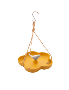 Point-Virgule Vogelbad/voederschaal uit bamboevezel okergeel