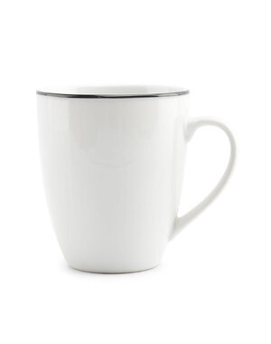 BonBistro Mok 38cl black rim Basic White