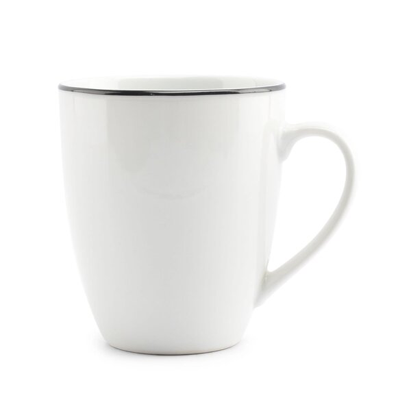 BonBistro Mok 38cl black rim Basic White