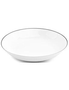 BonBistro Bord diep 21xH4cm coupe black rim Basic White